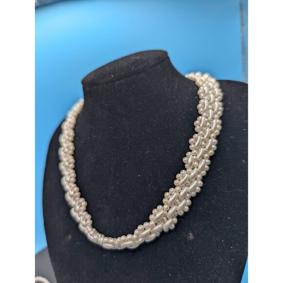 Vintage dual sided, pearl bead, choker and accessory - Picture 2 of 9